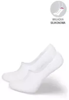 Vyriškos nematomos kojinės su silikonu iš medvilnės, baltos