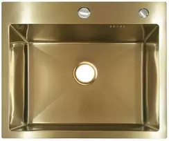 Nerūdijančio plieno kriauklė VENTO 50X44X22 supjaustoma aukso spalva