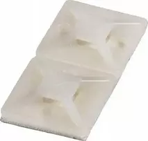 Lipni aikštelė dirželiams HAUPA 262160 (100vnt, balta, 19x19)