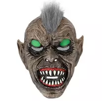 Partypal Kaukė Helovinui Goblinas tamsoje šviečiančiomis akimis