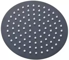 Etovis Plieninė apvali lietaus dušo galva 30 cm, JUODA (170549)