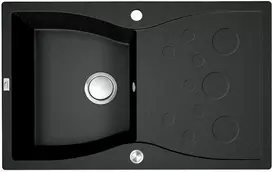 Granitinė virtuvinė plautuvė Laveo Molokin SPO_711T, Juodas