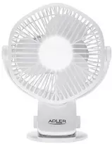 Adler AD 7335 Baterijos ventiliatorius 5?/12.7cm su spaustuku - USB / LED