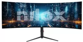 Monitorius Nilox NXM49CRVDC, 124.5 cm (49"), 5120 x 1440 pikselių, Dual QHD, LED, 1 ms, Juodas