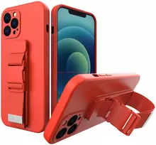 Hurtel Dėklas su virvele iPhone 12 Pro Max – raudonas