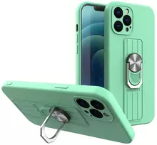 Hurtel Silikoninis dėklas Ring Case iPhone 12 mini – mėtinis