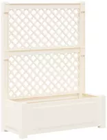 Didelis vazonas su treliu Balta 99,5 x 43 x 133,5 cm PP
