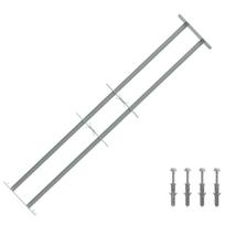 Langų saugos grotelės su 2 skersiniais 3 pcs 930-1740 mm