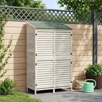 Sodo Sandėlys Balta 106 x 56 x 176,5 cm Kietasis pušinis medis