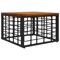 Sodo stalas Juoda ir natūrali 55 x 55 x 37 cm
