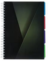 Bloknotas UNIVERSAL, Optima, A4, langeliais, 120 lapų, 70gsm, su spirale šone, plastikinis viršelis
