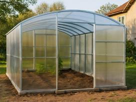 Šiltnamis 3x6 Stačiasienis Plius su 4 mm polikarbonato danga
