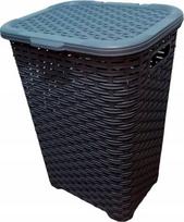 Skalbinių dėžė Katex Rattan, 45 l, mėlyna sp./juoda sp., 31.6 cm x 40 cm