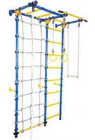 Sporto kompleksas (gimnastikos sienelė) JUNIOR ATLET LIGHT 2in1, mėlyna-geltona, 220x140cm