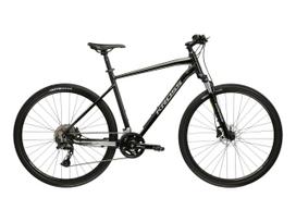 KROSS Evado 7.0 / Black-Silver Gloss / hibridinis dviratis (28") (XL)