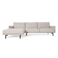 Smėlio spalvos kampinė sofa Kave Home Galene, kairysis kampas, 254 cm