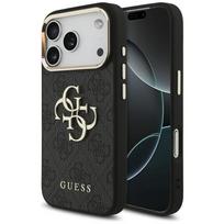 GUESS dėklas IPHONE 17 Pro GUHCP17L4GMGCGR (PU W / Didelis 4G Klasikinis Logotipas) auksinis juodas