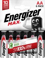 Energizer battery Max Alkaline AA DHP6