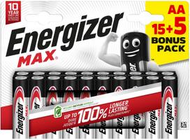 Energizer battery Max Alkaline AA CHP20 15+5