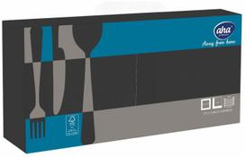 Popierinės servetėlės Aha AFH, 33 cm x 33 cm, juoda sp., 250 vnt.