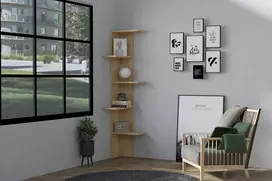 Knygų lentyna, Hanah Home, Ąžuolas, 40 x 160 x 21,4, cm