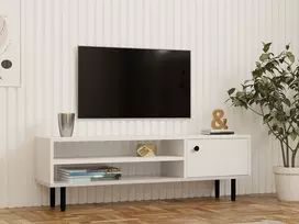 TV stovas, Avila, baltas, 120 x 38 x 30 cm