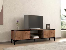 TV stovas, Begi, Atlanto pušis Juoda, 180 x 12 x 45 cm