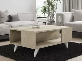 Kavos staliukas, Hanah Home, Yuka, travertinas, 90 x 39,5 x 60