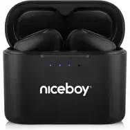 Niceboy HIVE Podsie 4 juodos / Belaidės ausinės su mikrofonu / TWS / „Bluetooth“ 5.4 / IP54 / įkrovimo dėklas