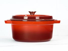 Ketaus troškintuvas (žarovnia) su emaliuota danga Ø 24 cm, 3.6 L