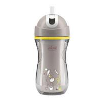 Gertuvė su šiaudeliu Chicco Sport Cup, pilka, 14 mėn+, 266 ml