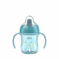 Gertuvė su nuimamomis rankenomis Chicco Training Cup, mėlyna, 6 mėn+, 200 ml