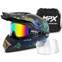Krosinis viso veido šalmas BMX S 55-56 cm + Akiniai