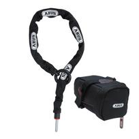 Grandinė ABUS 6KS Adapter Chain + ST5950 Saddle Bag // nuimama grandinė, įtraukiamas krepšelis (juoda)