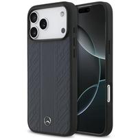 Mercedes Leather Laurel Leaves Stripes MagSafe dėklas iPhone 17 Pro Max - Mėlynas