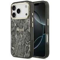 Guess Python Pattern MagSafe dėklas, skirtas iPhone 17 Pro – Juodas