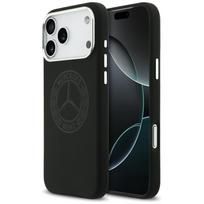 Mercedes Silicone Vintage Logo MagSafe dėklas iPhone 17 Pro Max - Juodas