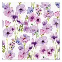 Popierinės servetėlės PAW, violet. gėlės, 33x33 cm, 20 vnt