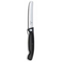 Victorinox juodas sulankstomas virtuvinis peilis - lygūs ašmenys su užapvalintu galu 6.7803.FB