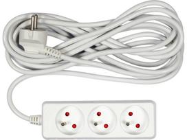 Ilgintuvas su įžeminimu prietaisams ir įrankiams 5m 3x1mm² 3 lizdai 72508 VOREL