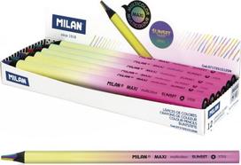 Saulėlydžio įvairiaspalviai Maxi pieštukai (12 vnt) Milan