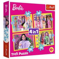 Trefl: Barbės pasaulis 4-in-1 dėlionė - 35, 48, 54, 70 vienetų