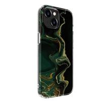 Evelatus dėklas skirtas Apple iPhone 15 Tamsiai žalias marmuras