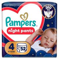 Pampers Night Pants Sauskelnės-Kelnaitės, 4, 52 vnt.
