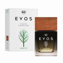Automobilio kvepalai K2 EVOS Hunter 50 ml, medienos ir prieskonių aromato, aukštos kokybės purškalas