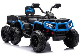 Mėlynas keturatis ATV 6 ratai su priekaba JC606 24V 4x4