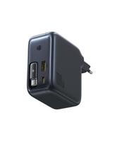 Sieninis įkroviklis EnerCore CJ11 100W USB-A + USB-C su ištraukiamu USB-C kabeliu 0.8m, juodas