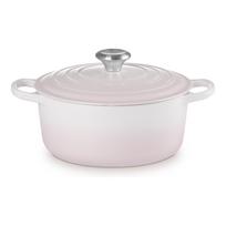 Le Creuset Signature Cast Iron Round Casserole 24cm shell pink