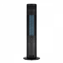 Cooling tower fan, 45W, Ion purifying, 2 ice-box, 4l water tank,  3 wind modes: Normal/Sleep/Eco, 3 speeds,  Air flow 300m3/h, 7h timer, Auto swing blades 60, Remote control, Power off memory, black color, 1000x310x310 mm