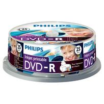 Philips DM4I6B25F - 25 x DVD-R - 4,7GB (120 Min.) 16x - mit Tintenstrahldrucker bedruckbare Oberfläche - Spindel (DM4I6B25F/00)